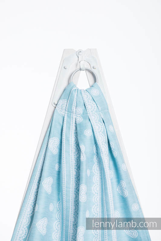 Bandolera de anillas, tejido Jacquard (60% algodón, 28% lino, 12% seda tusor) - ARCTIC LACE -  standard 1.8m #babywearing