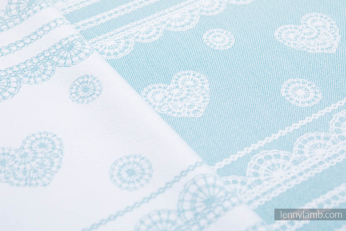 Baby Wrap, Jacquard Weave (60% cotton 28% linen 12% tussah silk) - ARCTIC LACE - size L #babywearing