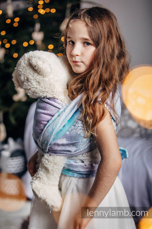 Doll Sling, Jacquard Weave, 96% cotton, 4% metallised yarn - GLITTERING SNOW QUEEN  #babywearing