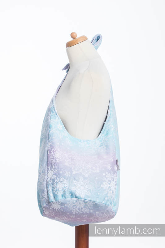 Hobo Bag made of woven fabric, 96% cotton, 4% metallised yarn - GLITTERING SNOW QUEEN  #babywearing