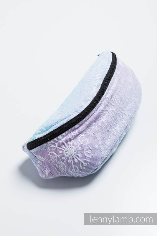 Riñonera hecha de tejido de fular (96% algodón, 4% hilo metalizado) - GLITTERING SNOW QUEEN  #babywearing