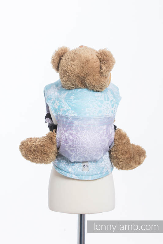 Puppentragehilfe, hergestellt vom gewebten Stoff (96 % Baumwolle, 4% metallisiertes Garn) - GLITTERING SNOW QUEEN  #babywearing