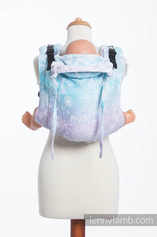 Onbuhimo SAD LennyLamb, talla estándar, jacquard (96% algodón, 4% hilo metalizado) - GLITTERING SNOW QUEEN  #babywearing