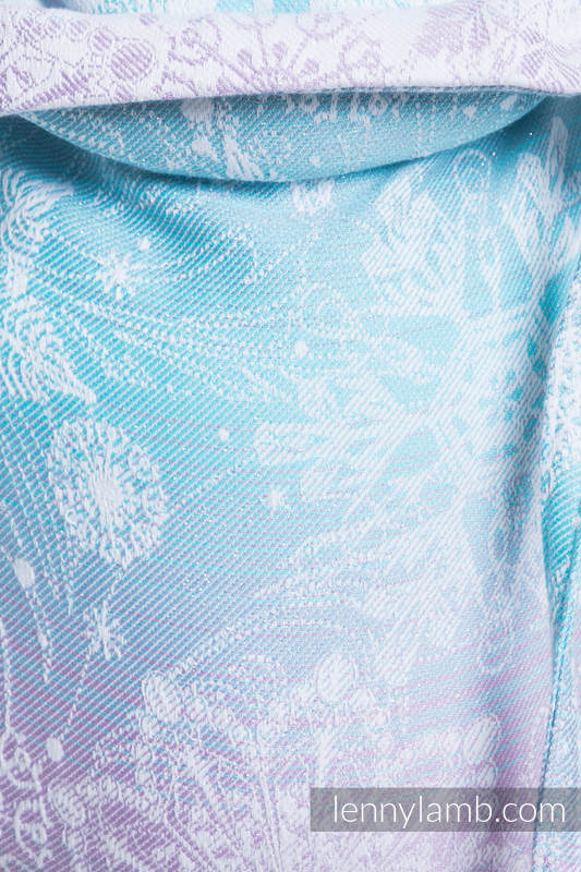 Nosidło Klamrowe ONBUHIMO z tkaniny żakardowej (96% bawełna, 4% przędza metalizowana), rozmiar Standard - LŚNIĄCA KRÓLOWA ŚNIEGU  #babywearing