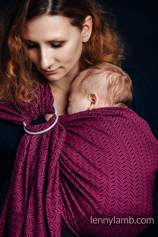 Ringsling, Jacquard Weave (100% cotton) - with gathered shoulder - YUCCA - POP  / PRE-ORDER - long 2.1m #babywearing