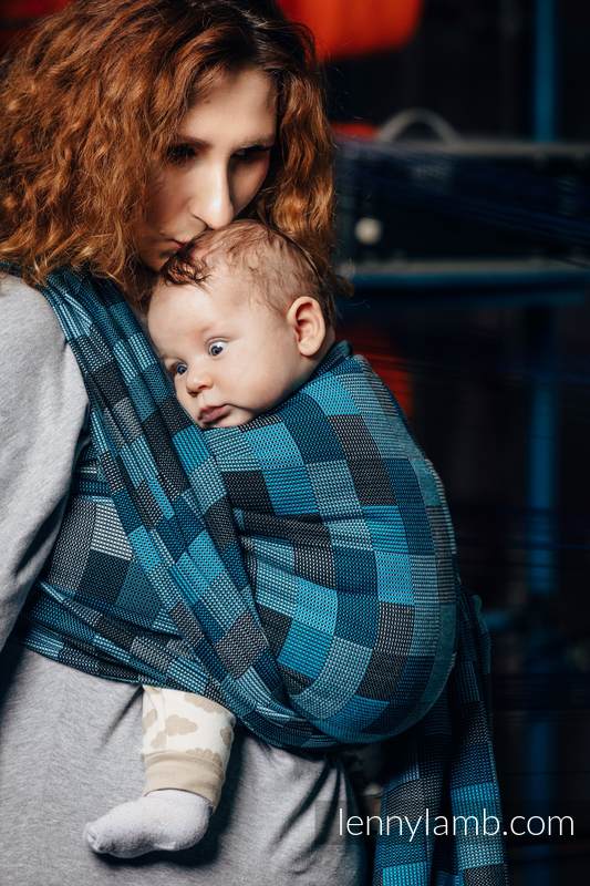 Baby Wrap, Crackle Weave (100% cotton) - QUARTET RAINY - size XS #babywearing