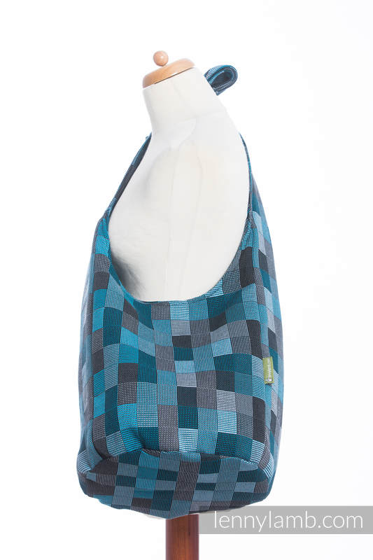 Hobo Bag made of woven fabric, 100% cotton - QUARTET RAINY  #babywearing