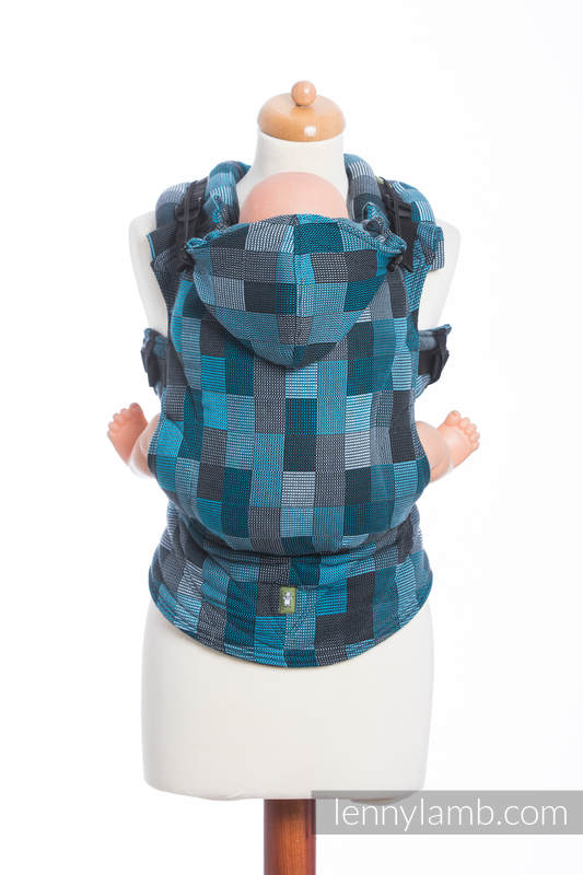 Porte-bébé ergonomique, taille toddler, craquelé 100 % coton, QUARTET RAINY - Deuxième génération #babywearing