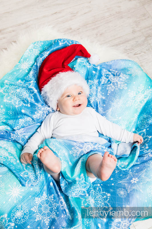 Swaddle Blanket Set - SNOW QUEEN, ICED LACE TURQUOISE & WHITE #babywearing