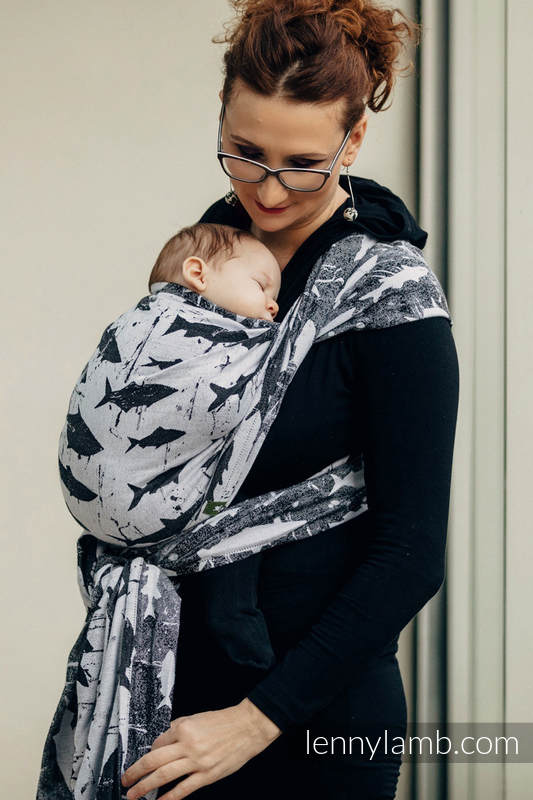 Żakardowa chusta do noszenia dzieci, bawełna - FISH'KA - rozmiar L #babywearing