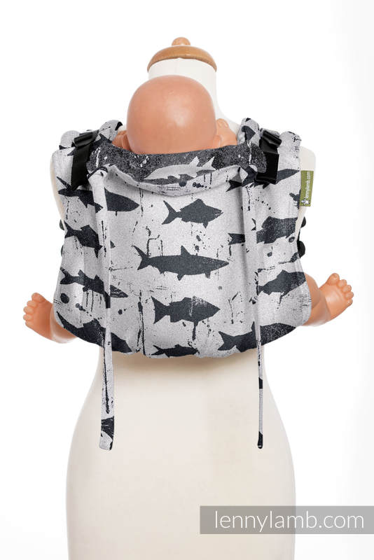 Lenny Buckle Onbuhimo baby carrier, standard size, jacquard weave (100% cotton) - FISH'KA REVERSE  #babywearing