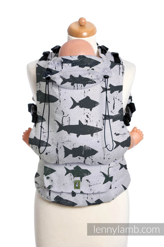 Nosidełko LennyUp z tkaniny żakardowej 100% bawełna , rozmiar standard, FISH'KA REWERS  #babywearing