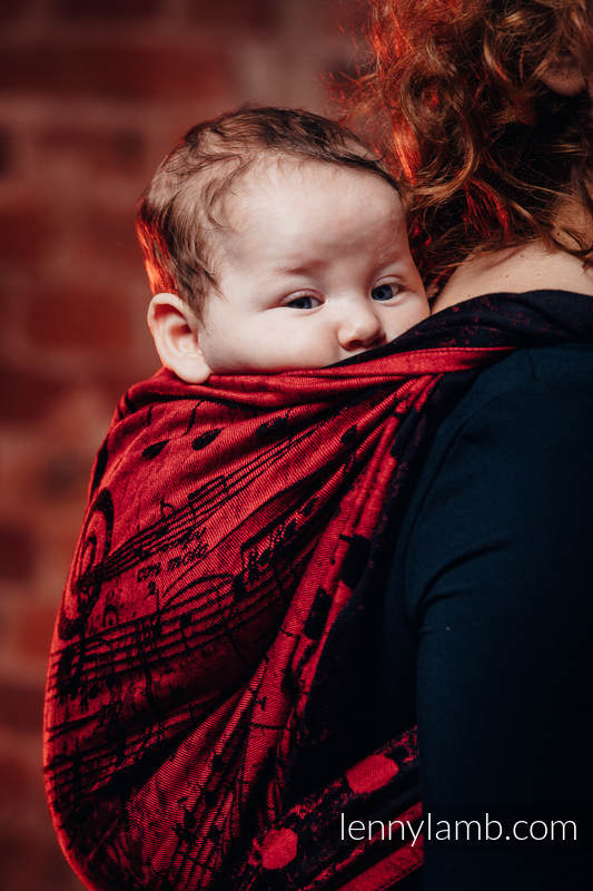 Żakardowa chusta do noszenia dzieci, bawełna - SYMFONIA FLAMENCO- rozmiar M #babywearing