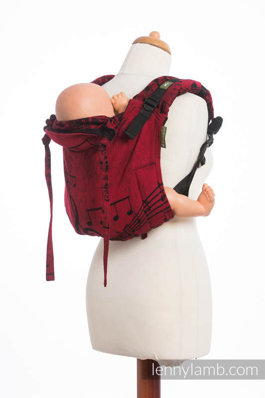 Lenny Buckle Onbuhimo baby carrier, toddler size, jacquard weave (100% cotton) - SYMPHONY FLAMENCO #babywearing