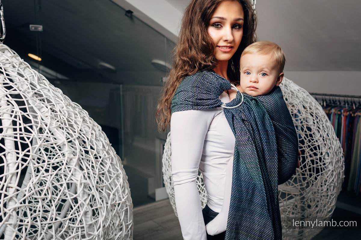 RingSling, Perlwebung (100% Baumwolle) - LITTLE PEARL - CHAMELEON - long 2.1m #babywearing