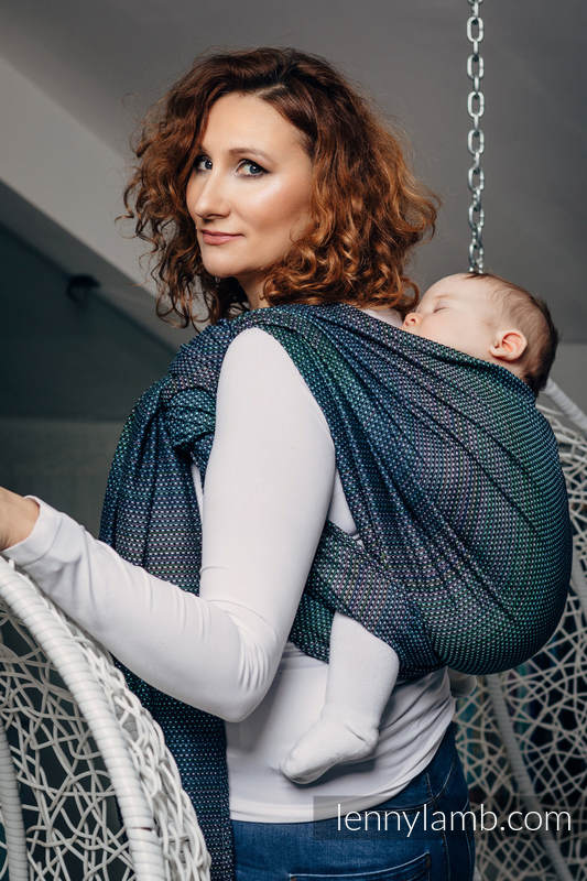 Écharpe, tissage pearl (100 % coton) - LITTLE PEARL - CHAMELEON - taille XL #babywearing