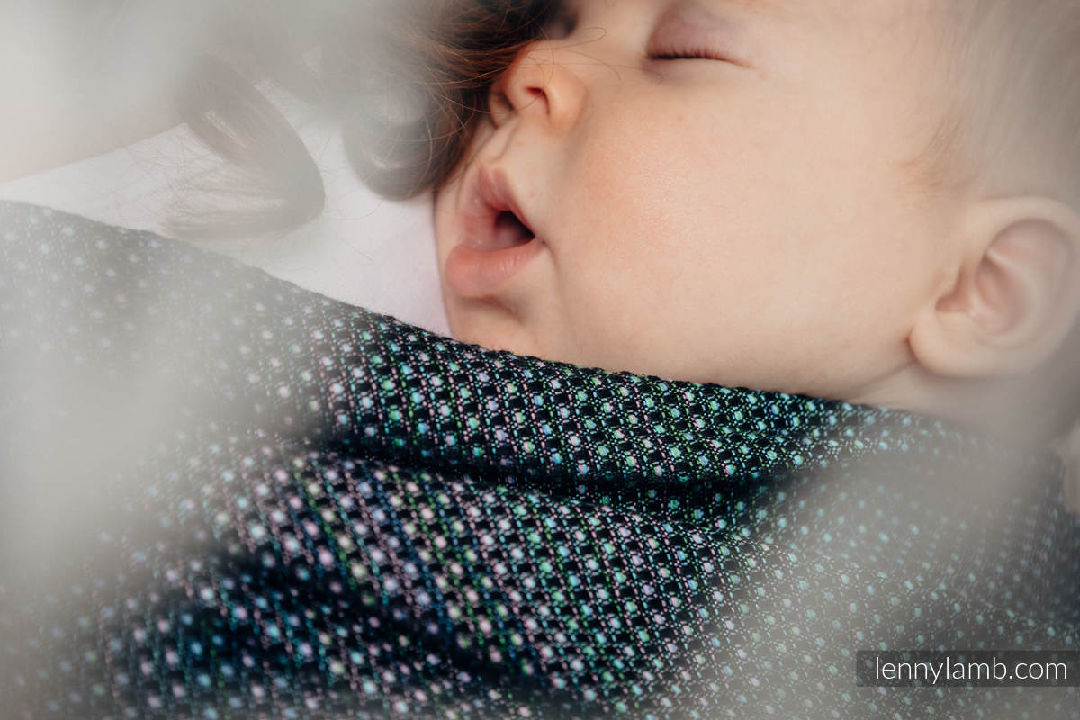 Baby Wrap, Pearl Weave (100% cotton) - LITTLE PEARL - CHAMELEON - size XS (grade B) #babywearing