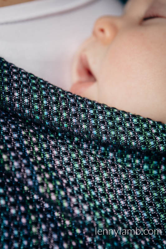 Écharpe, tissage pearl (100 % coton) - LITTLE PEARL - CHAMELEON - taille L #babywearing