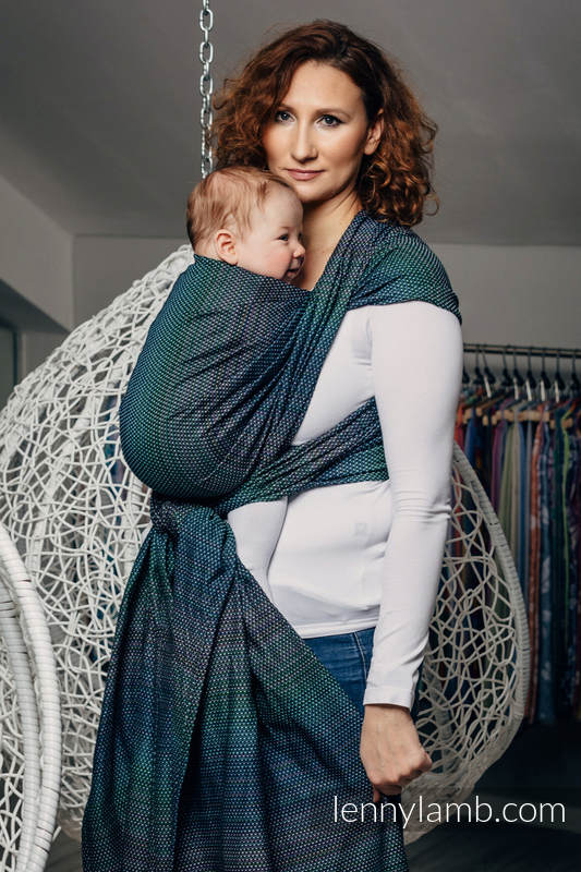 Baby Wrap, Pearl Weave (100% cotton) - LITTLE PEARL - CHAMELEON - size L #babywearing