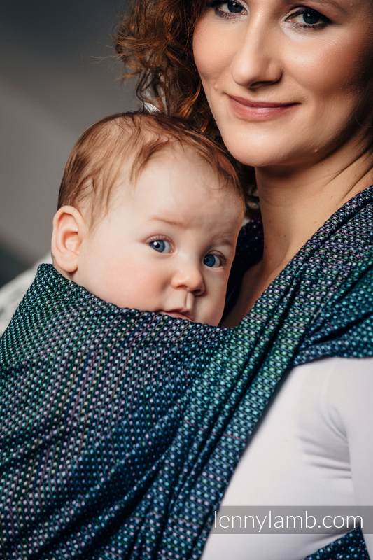Baby Wrap, Pearl Weave (100% cotton) - LITTLE PEARL - CHAMELEON - size XS #babywearing