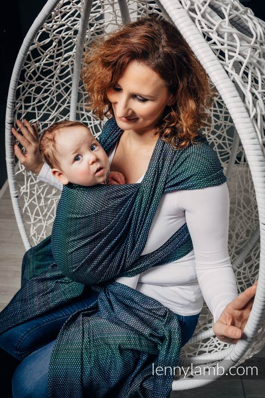 Baby Wrap, Pearl Weave (100% cotton) - LITTLE PEARL - CHAMELEON - size M #babywearing