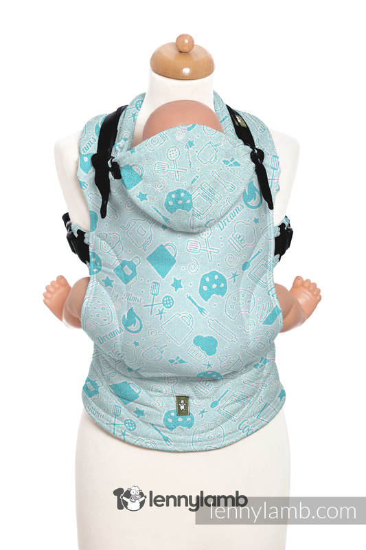 Ergonomic Carrier, Baby Size, jacquard weave 100% cotton - COOKIES & DREAMS BY ALMA - Second Generation #babywearing