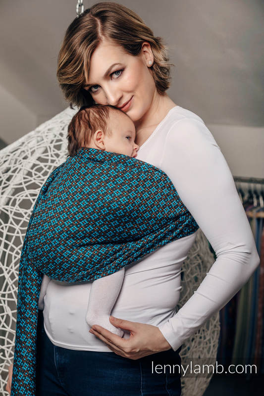 Ringsling, Jacquard Weave (100% cotton) - with gathered shoulder - CAMELOT  - long 2.1m #babywearing
