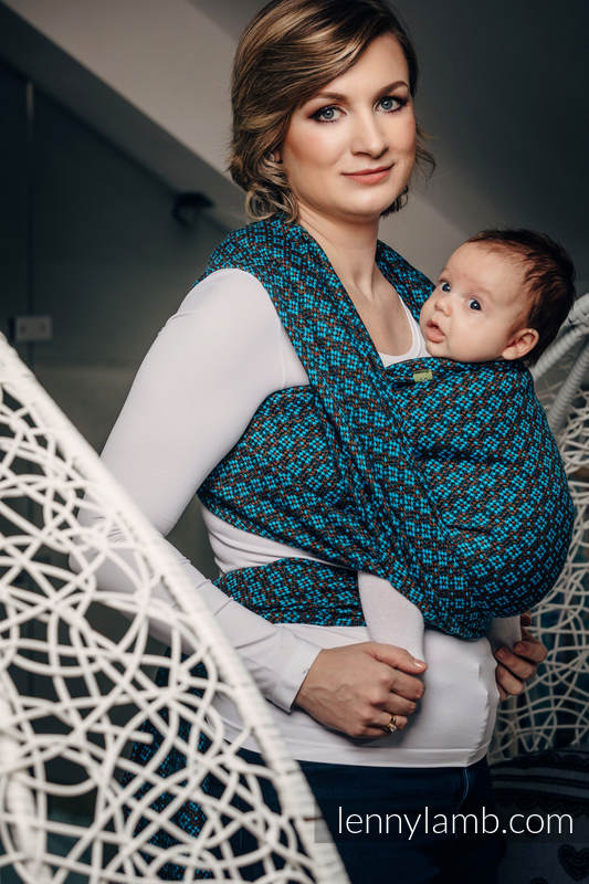 Żakardowa chusta do noszenia dzieci, bawełna - CAMELOT - rozmiar XS #babywearing
