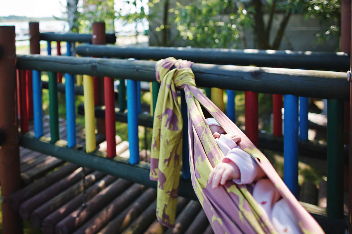 Żakardowa chusta do noszenia dzieci, bawełna - Safari Różowo-Żółte - rozmiar M #babywearing