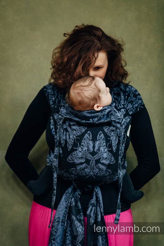 WRAP-TAI carrier Toddler with hood/ jacquard twill / 96% cotton, 4% metallised yarn / QUEEN OF THE NIGHT #babywearing