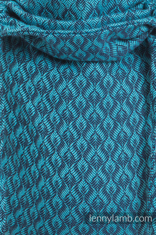 Onbuhimo de Lenny, taille standard, jacquard (100% coton) - COULTER BLEU MARINE & TURQUOISE #babywearing