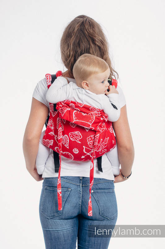Onbuhimo de Lenny, taille toddler, jacquard (100% coton) - WILD WINE  #babywearing