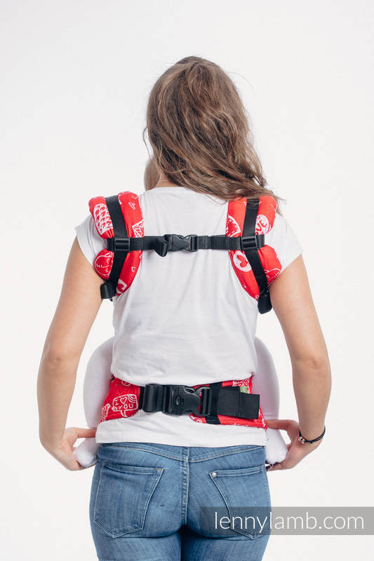 Ergonomische Tragehilfe, Größe Baby, Jacquardwebung, 100% Baumwolle - SWEET NOTHINGS - Zweite Generation #babywearing