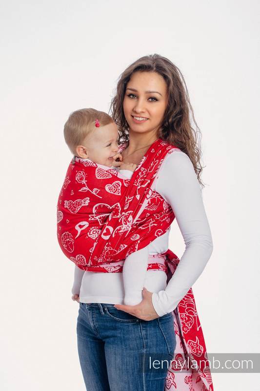 Żakardowa chusta do noszenia dzieci, bawełna - CZUŁE SŁÓWKA - rozmiar M #babywearing