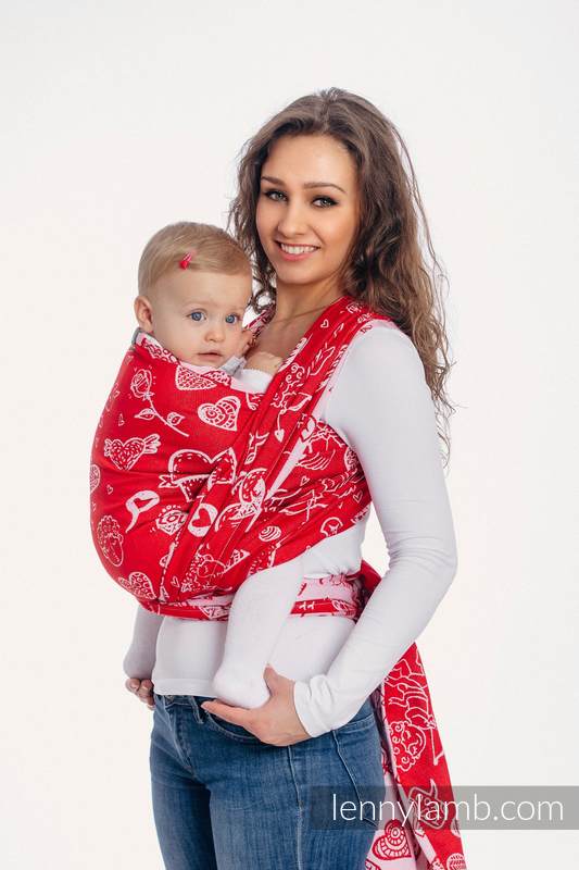 Żakardowa chusta do noszenia dzieci, bawełna - CZUŁE SŁÓWKA - rozmiar L #babywearing