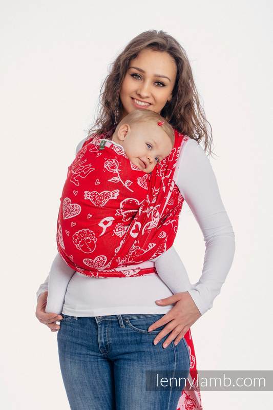 Baby Wrap, Jacquard Weave (100% cotton) - SWEET NOTHINGS - size XL #babywearing