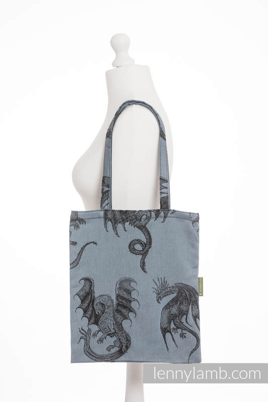 Shopping bag made of wrap fabric (100% cotton) - DRAGON STEEL BLUE #babywearing