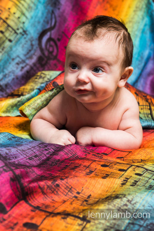 Quadrato Muslin - SYMPHONY RAINBOW DARK #babywearing