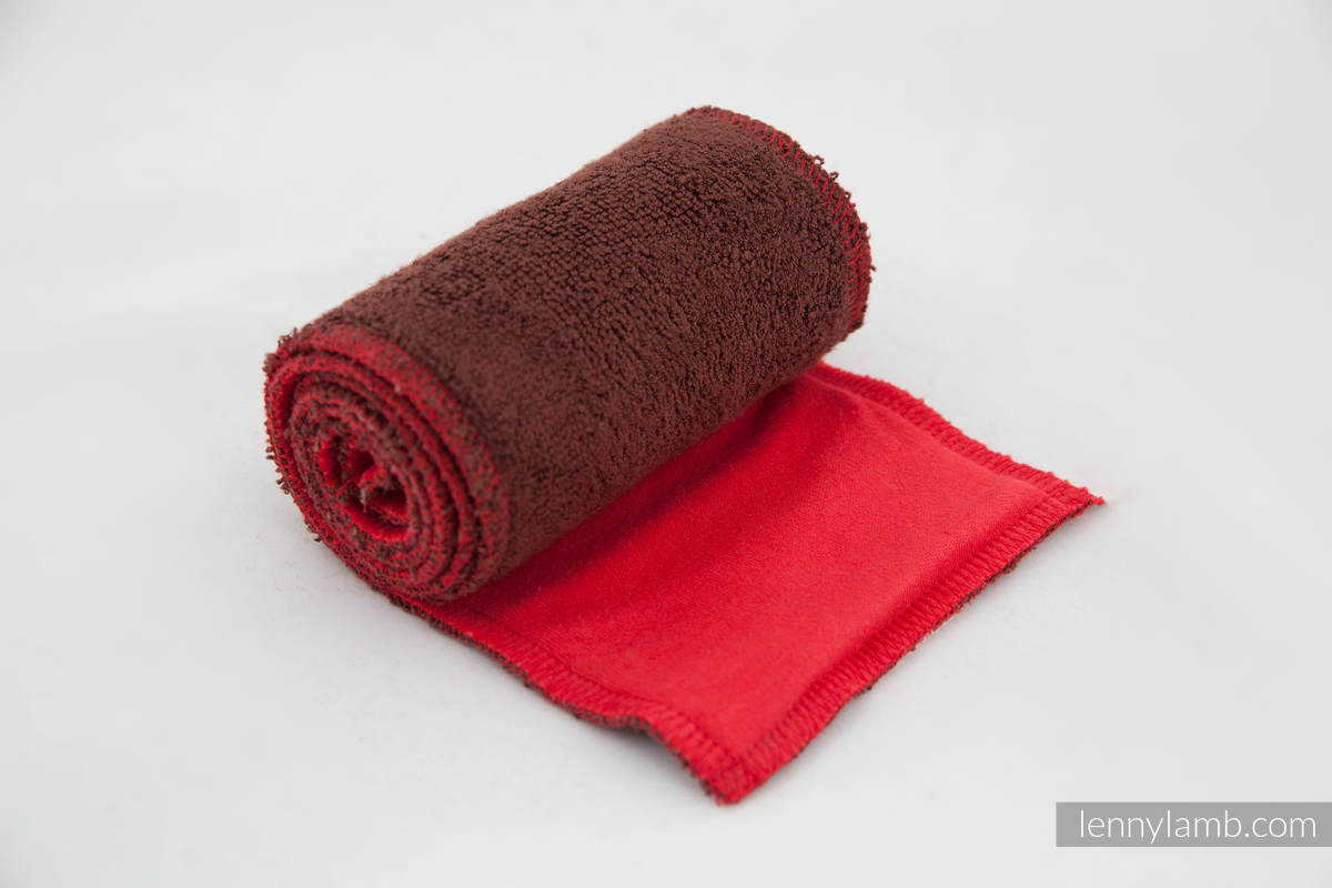 Reusable Nappies Insert - brown and red (two-sided: 100% bamboo and 100% cotton) #babywearing