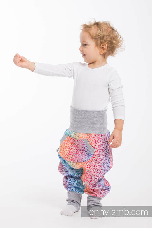 LennyBaggy - size 86 - Big Love - Rainbow & Grey #babywearing