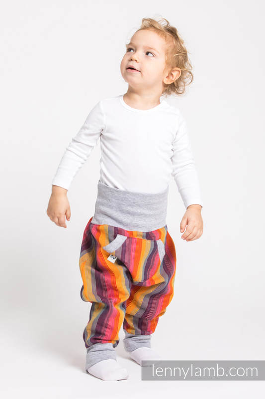LennyBaggy - taille 80 - Rainbow Red Cotton avec Gris #babywearing