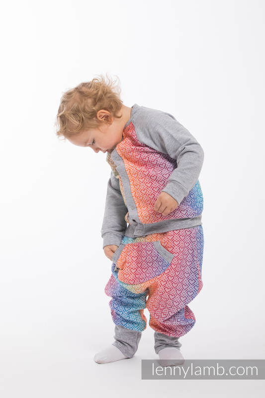 LennyBomber - talla 80 - Big Love - Rainbow con Gris #babywearing