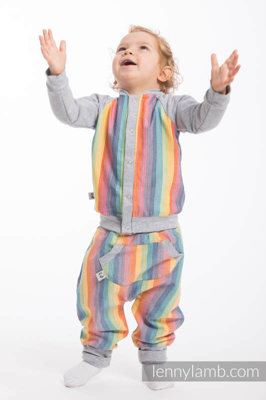 Bluza dla dziecka LennyBomber - rozmiar 62 - Luna z Szarym #babywearing