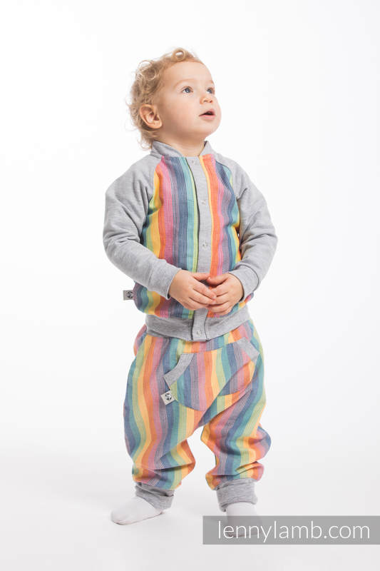 Bluza dla dziecka LennyBomber - rozmiar 62 - Luna z Szarym #babywearing