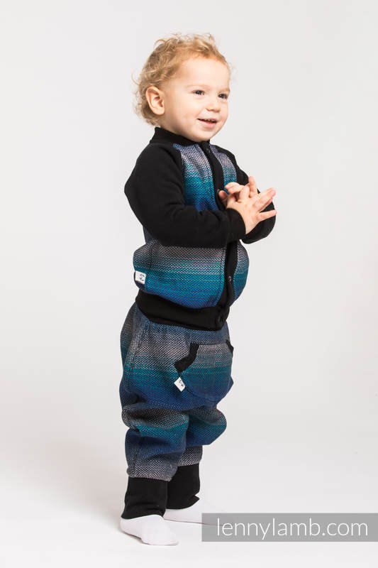 Children sweatshirt LennyBomber - size 62 - Little Herringbone Illusion #babywearing