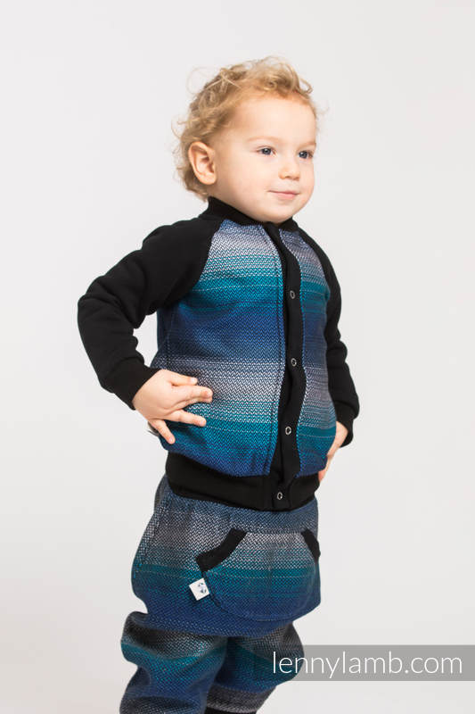 Children sweatshirt LennyBomber - size 92 - Little Herringbone Illusion #babywearing