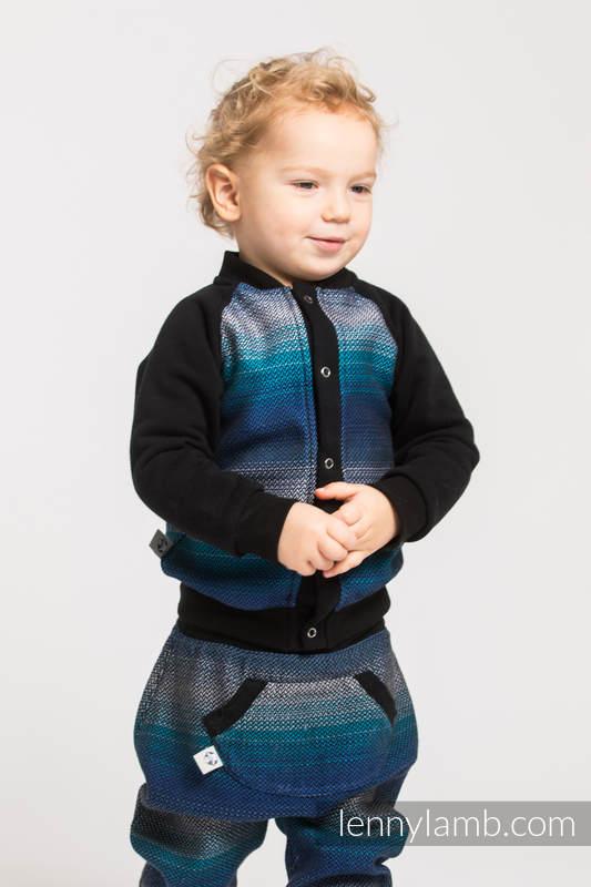 Children sweatshirt LennyBomber - size 86 - Little Herringbone Illusion #babywearing