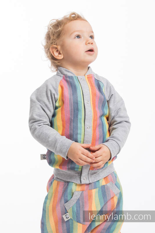 Bluza dla dziecka LennyBomber - rozmiar 86 - Luna z Szarym #babywearing