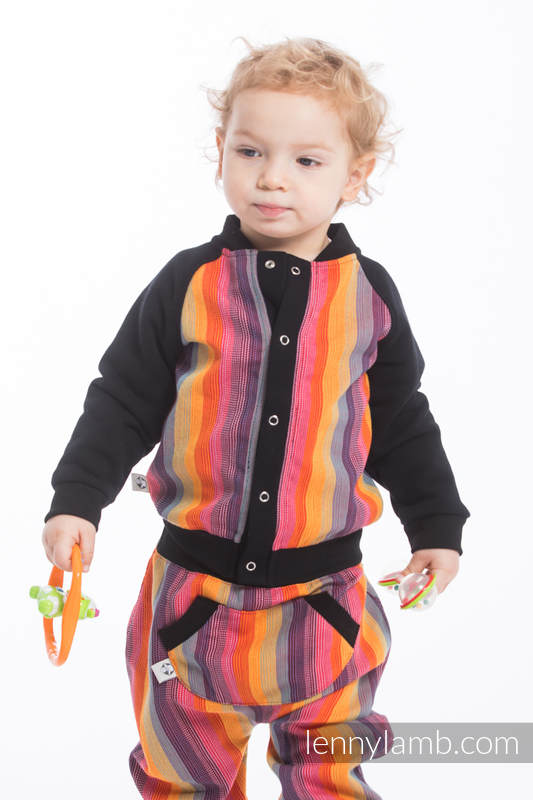 Children sweatshirt LennyBomber - size 80 - Rainbow Red Cotton #babywearing