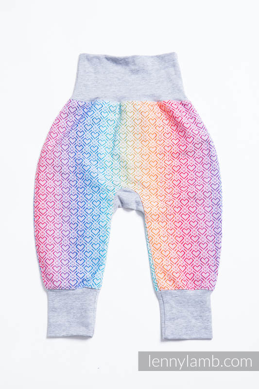 LennyBaggy - Größe 68 - Big Love - Rainbow mit Grau #babywearing